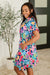 Miss Behave Bubble Sleeve Dress in Navy
