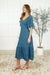 Olive Dress in Blue Vineyard