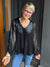 *FINAL SALE* Black Balloon Sleeve Sequin Top