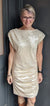 *FINAL SALE* Gold Shirred Sequin Dress