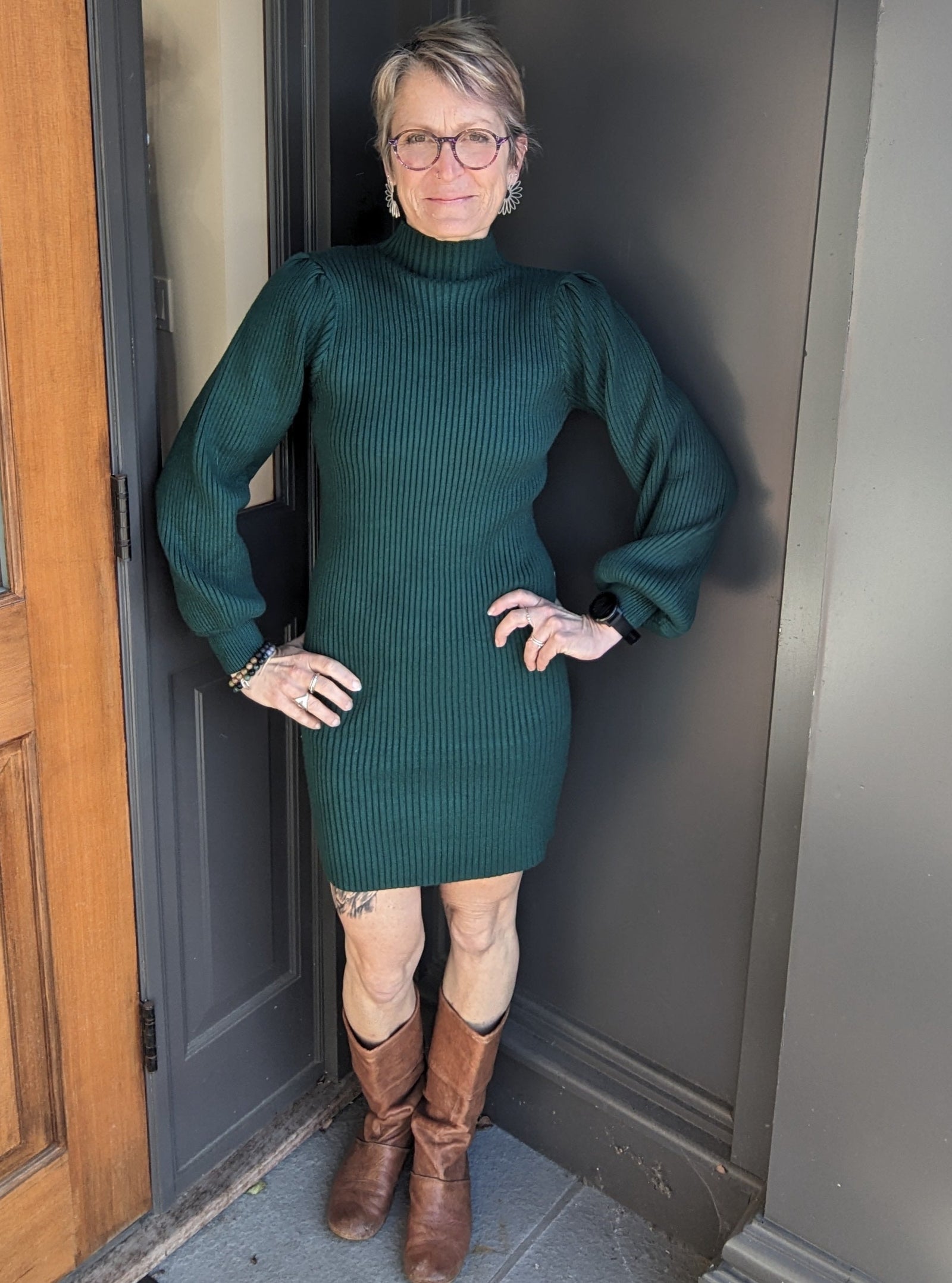 *FINAL SALE* Hunter Mock Neck Sweater Dress