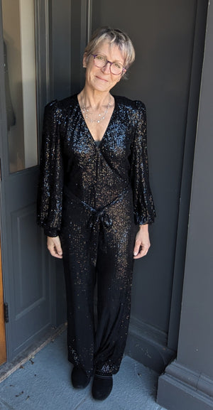 *FINAL SALE* Black Sequins Jumpsuit