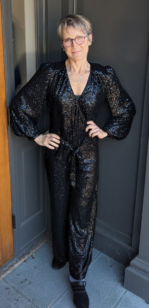 *FINAL SALE* Black Sequins Jumpsuit