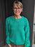 Kelly Green Textured Sleeve Sweater