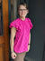 *FINAL SALE* Fuchsia Floral Embroidered Blouse