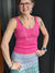 Hot PInk Ribbed V-Neck Tank