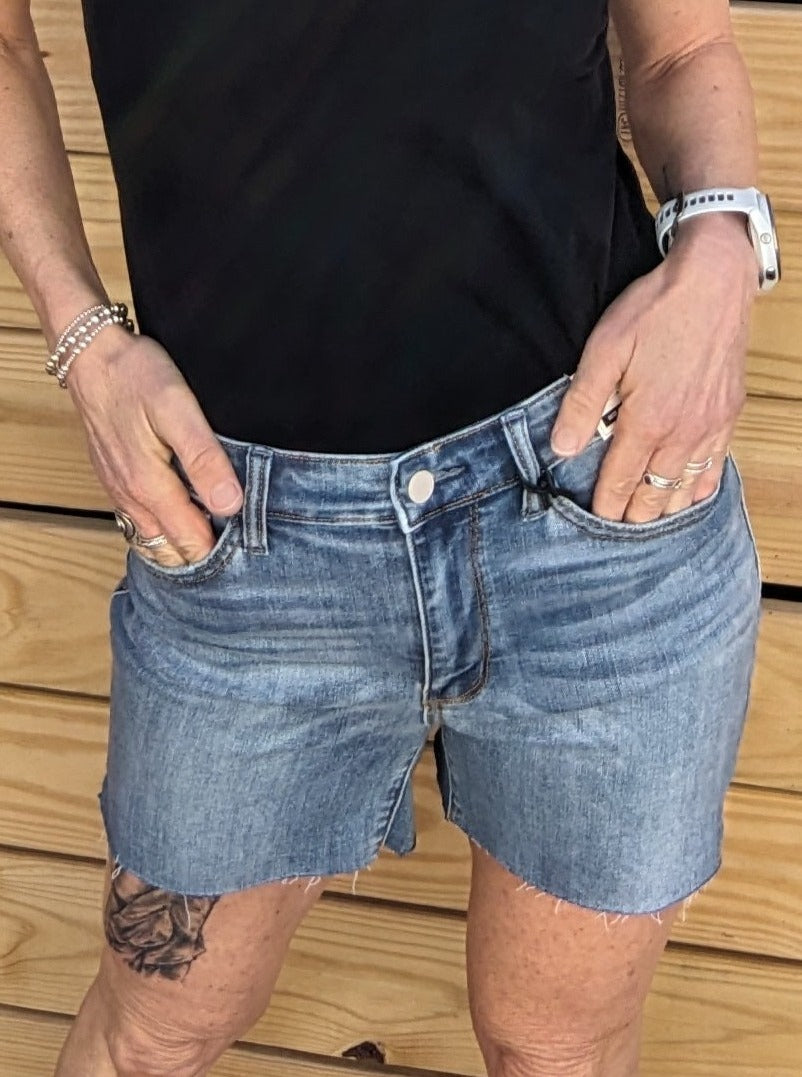 *FINAL SALE* Mid-Rise Cut Off Shorts