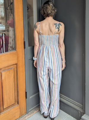 Blue Stripe Spring Jumpsuit