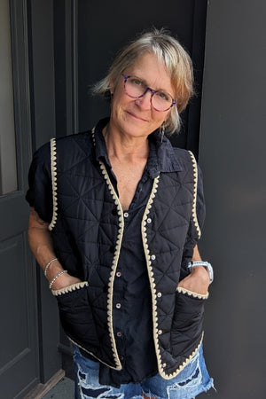 *FINAL SALE* Quilted Black Vest