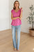 Ruched Cap Sleeve Top in Magenta