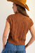 Cinnamon Cable Knit Mock Neck Sweater