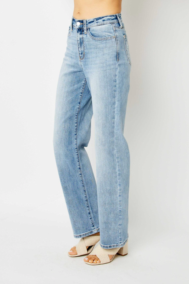 *FINAL SALE*Light Wash Straight Leg Jeans