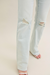 Mid Rise Destroyed Fray Hem Bootcut Jeans