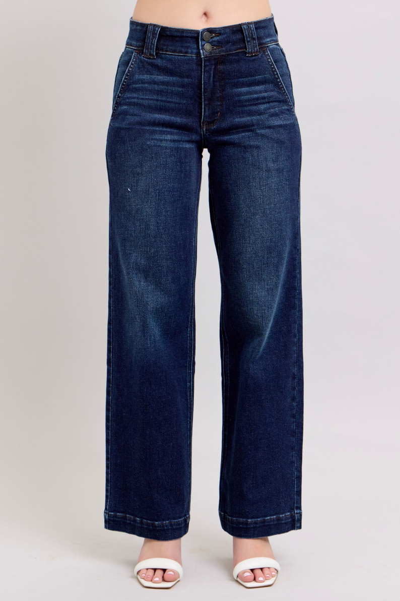 Dark Wash Wide Leg Jeans
