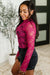 Sheer Intentions Lace Layering Top Fuchsia