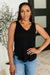 Simpler Times Basic V-Neck Tank in Black