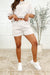 Slow Sunday Ribbed Knit Set in Sand Beige