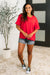 Take It Easy Slouchy Tee in Red
