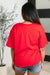 Take It Easy Slouchy Tee in Red