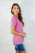 The Every Outfit Basic V-Neck Top in  Candy Pink
