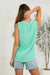 Thread Lightly Ribbed Knit Tank in Tiffany Blue