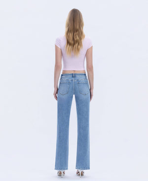 Aileeah Mid Rise Straight Jeans