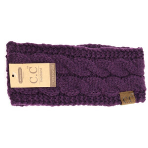 *FINAL SALE* Pale Pink Solid Cable Knit CC Head Wrap