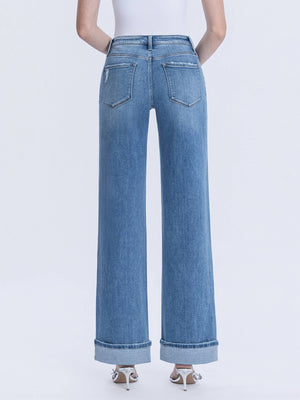 Olivia Cuffed Wide Leg Jeans