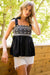 Tie Strap Embroidered Top