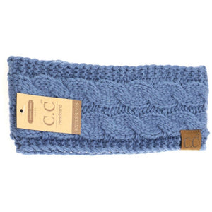 *FINAL SALE* Pale Pink Solid Cable Knit CC Head Wrap