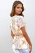 Ditsy Floral V-neck Flutter Sleeve Top