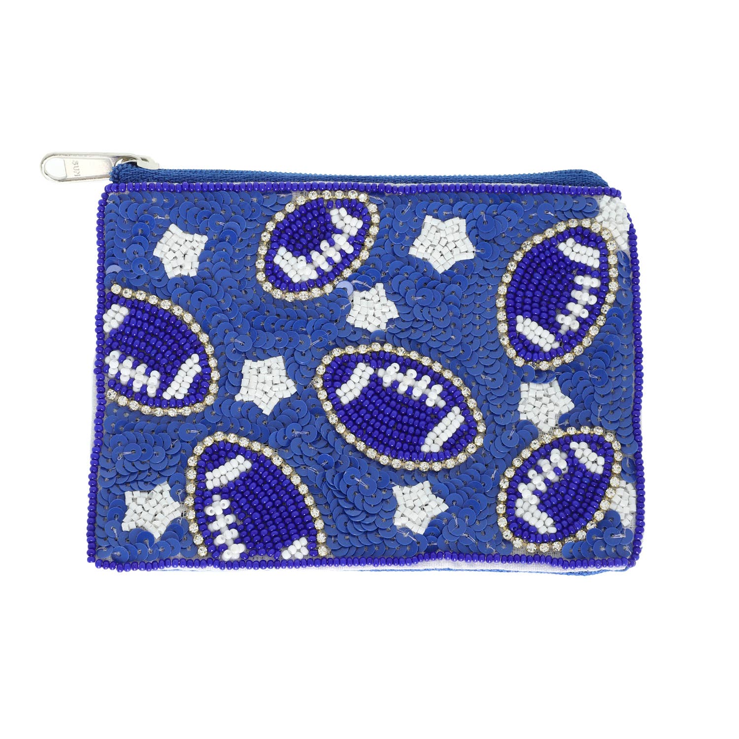 Football Bead Sequin Embroidered Coin Bag