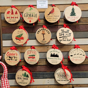 Boho Merry Christmas Mantle Holiday Ornaments - Xmas Decor