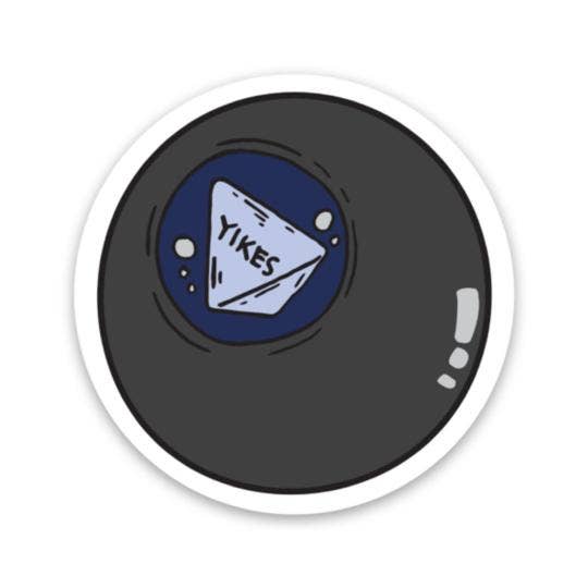 Yikes Sticker - 8 Ball