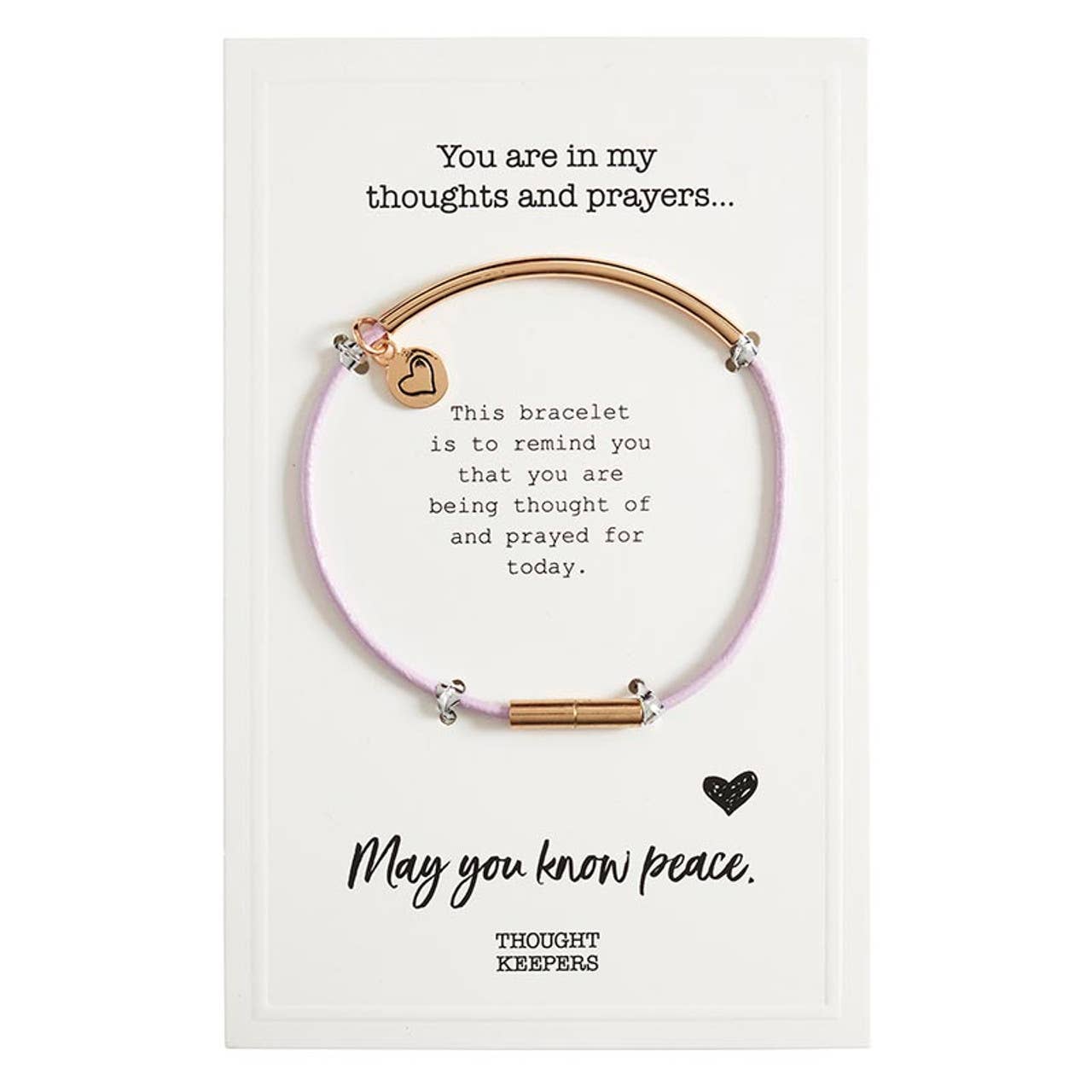 Thought Keeper Bracelet - Lavendar/Gold