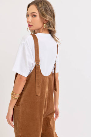Camel Corduroy Overalls
