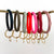 Diamond Shape Silicone Bracelet Keychain: Rose Red