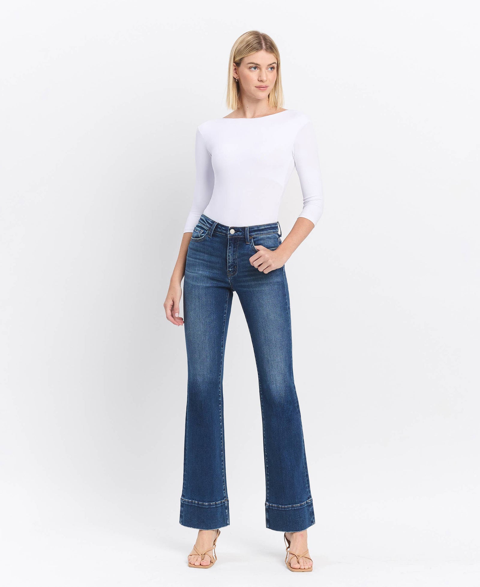 Skylar High Rise Trouser Hem Jean