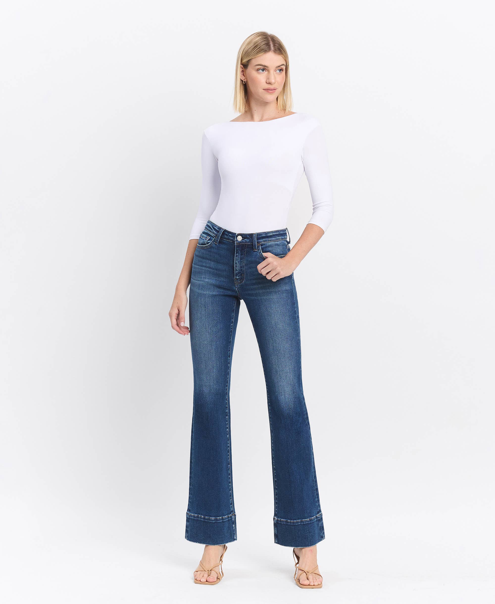 Skylar High Rise Trouser Hem Jean