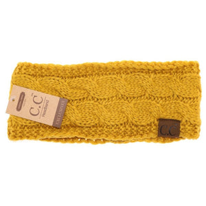 *FINAL SALE* Pale Pink Solid Cable Knit CC Head Wrap