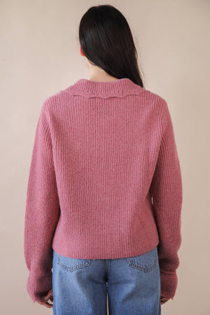 Mauve Heart Cardigan