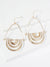 Hammered Metal Geometric Teardrop Dangle Earrings: Navy