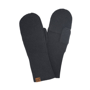 *FINAL SALE* Black Open Slit C.C Mittens