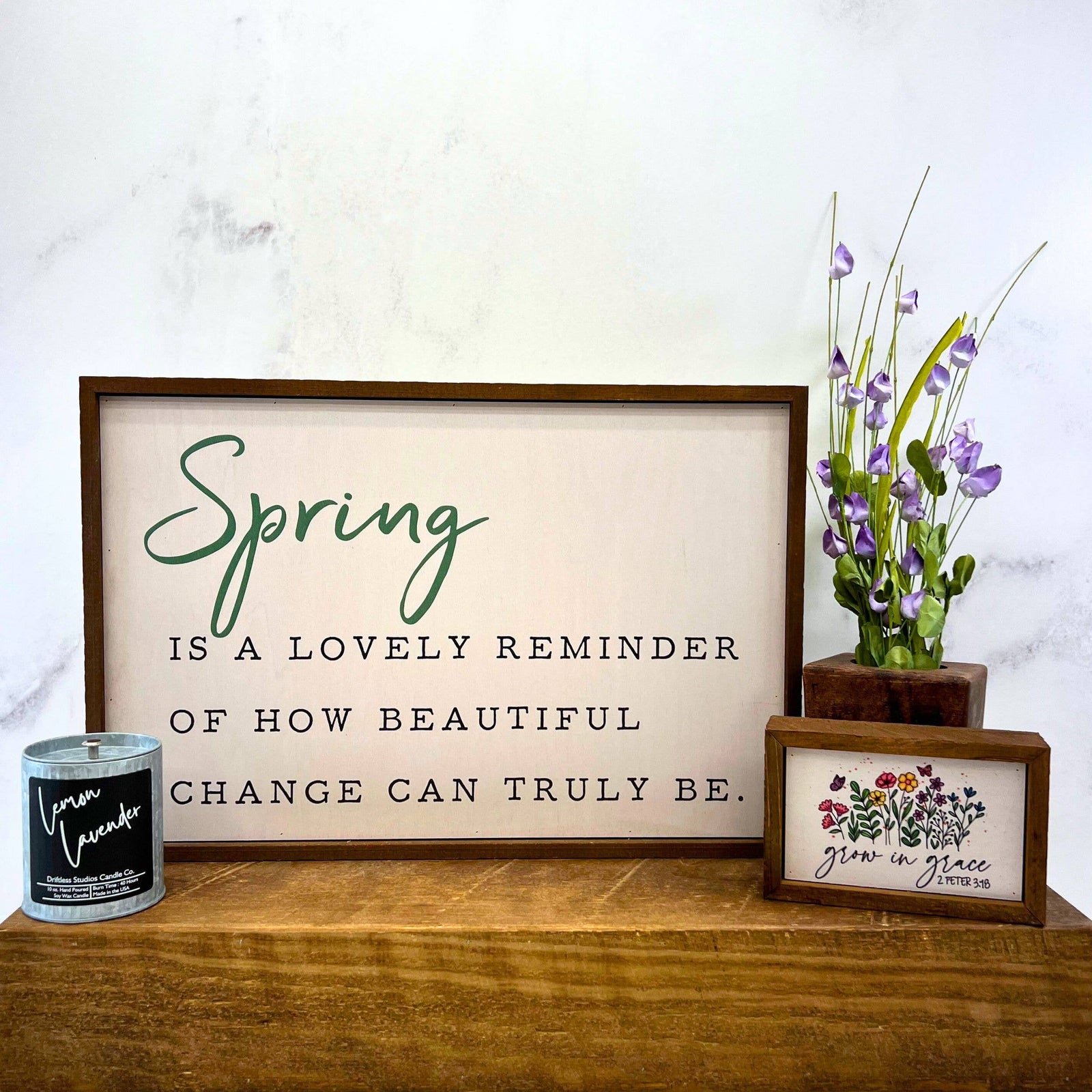 Lemon Lavender Rustic Farmhouse Soy Wax Candles