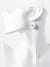 Evil Eye Disc Drop Dangle Earrings: Matte Silver