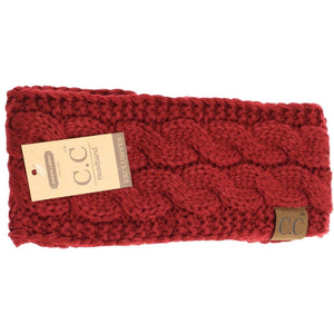 *FINAL SALE* Pale Pink Solid Cable Knit CC Head Wrap