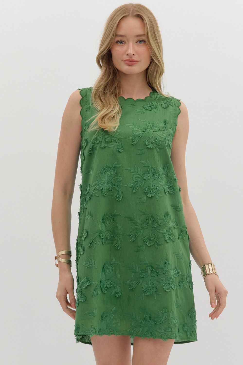 Floral Applique Mini Dress