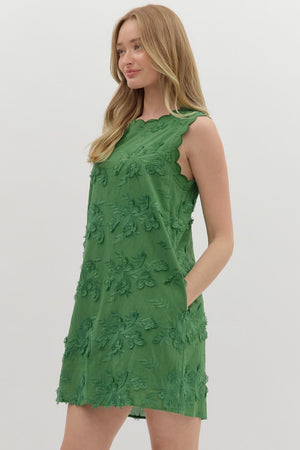 Floral Applique Mini Dress