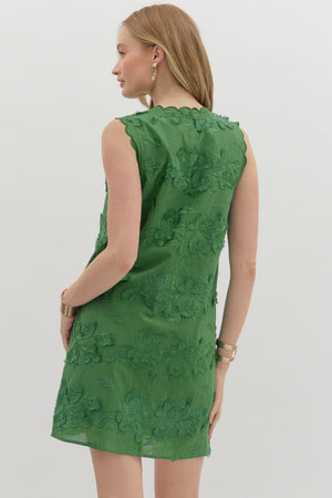 Floral Applique Mini Dress