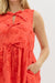 Floral Applique Dress with Bows